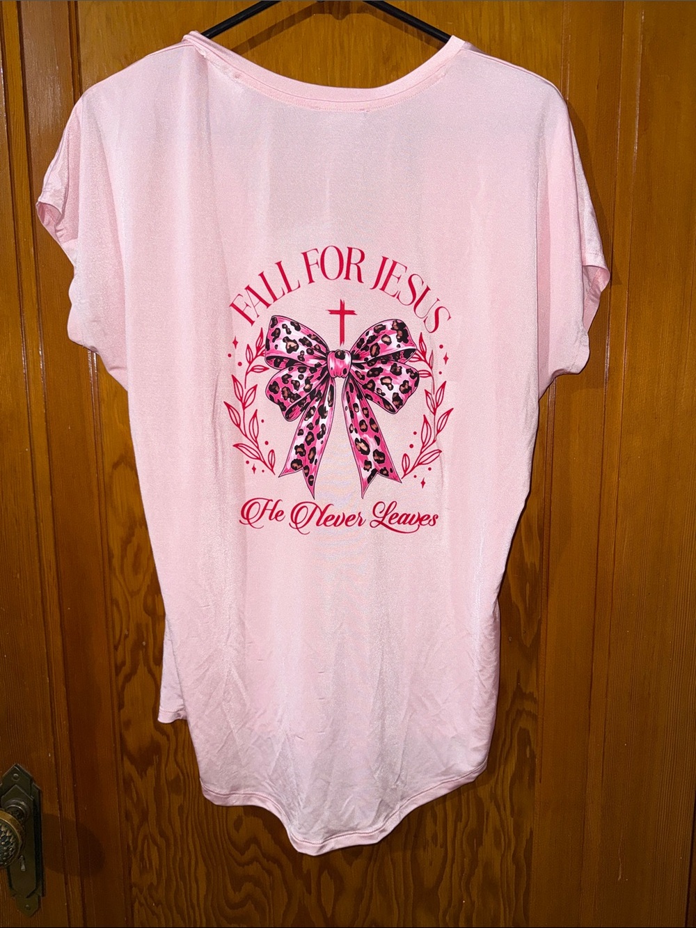 Express Pink Graphic 'Fall For Jesus' Tee